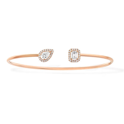 [LUXE]JONC FLEX MY TWIN TOI & MOI SILVER DIAMOND BRACELET