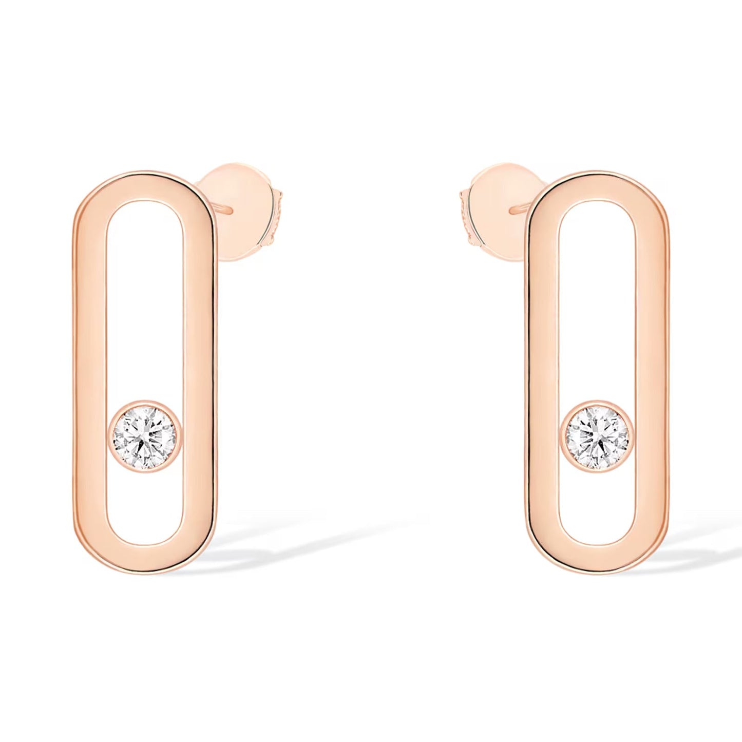 [LUXE]MOVE UNO SMALL 1 DIAMOND EARRINGS