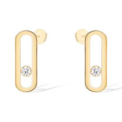 [LUXE]MOVE UNO SMALL 1 DIAMOND EARRINGS