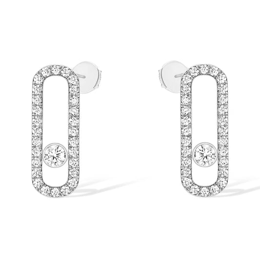 [LUXE]MOVE UNO STUD DIAMOND PAVED EARRINGS