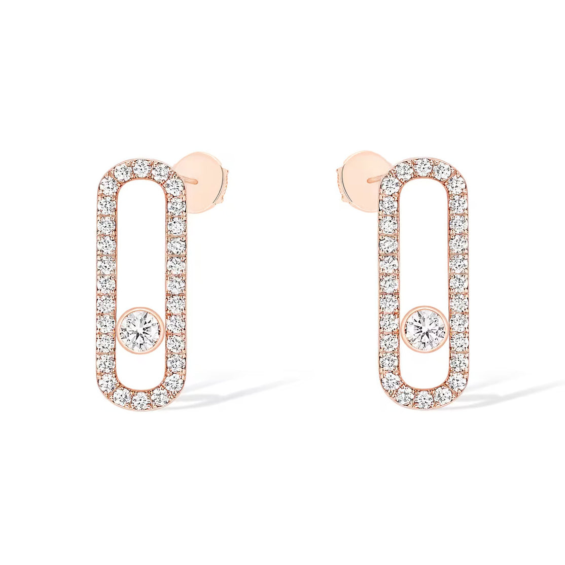[LUXE]MOVE UNO STUD DIAMOND PAVED EARRINGS
