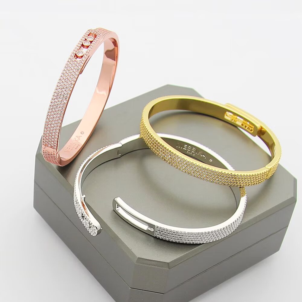 [LUXE]Move Noa Full Pavé Diamond Bangle Bracelet