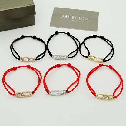 [LUXE]MK Care(s) pink cord pavé bracelet