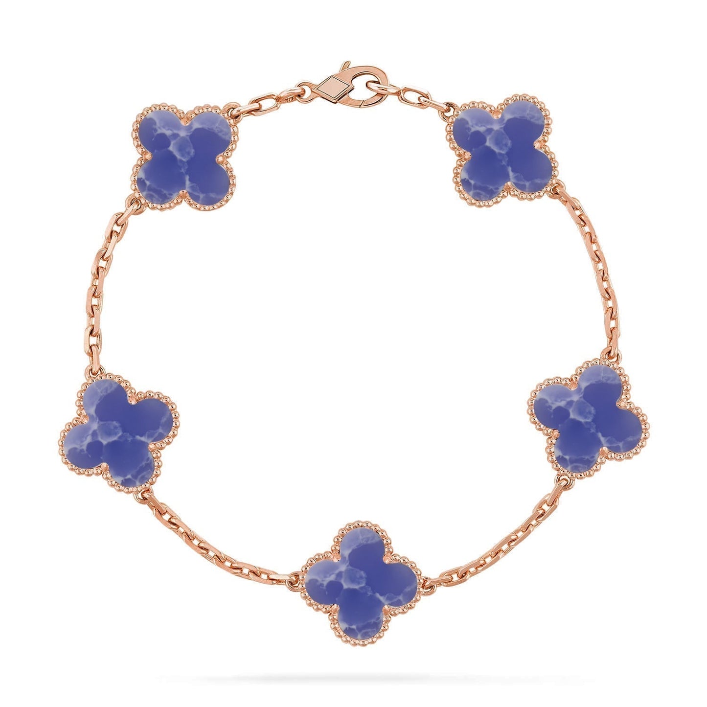 [LUXE]CLOVER 5 MOTIF BLUE VEINS BRACELET COLLECTION