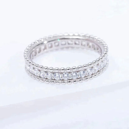 [LUXE]PERLEE DIAMOND SILVER RING