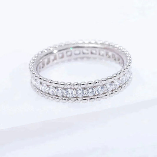 [LUXE]PERLEE DIAMOND SILVER RING