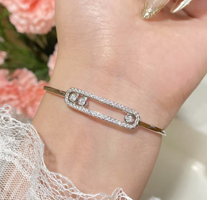 [LUXE]Move Pavé Diamond Bangle Bracelet M