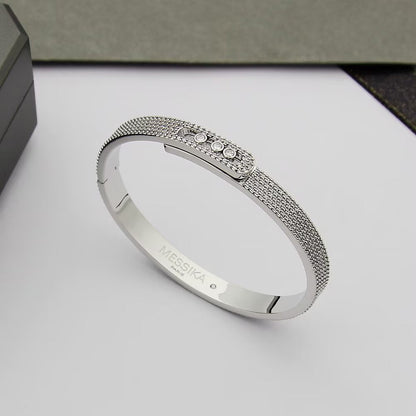 [LUXE]Move Noa Full Pavé Diamond Bangle Bracelet