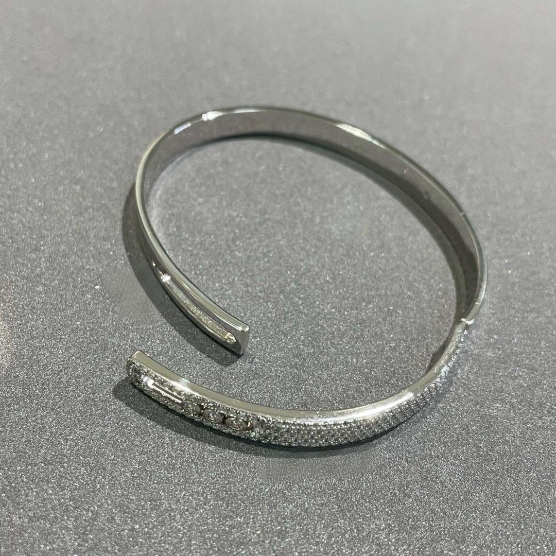 [LUXE]Move Noa Rose Gold Pavé Diamond Bangle Bracelet