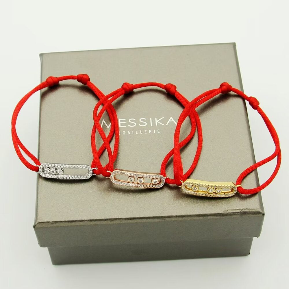 [LUXE]MK Care(s) pink cord pavé bracelet
