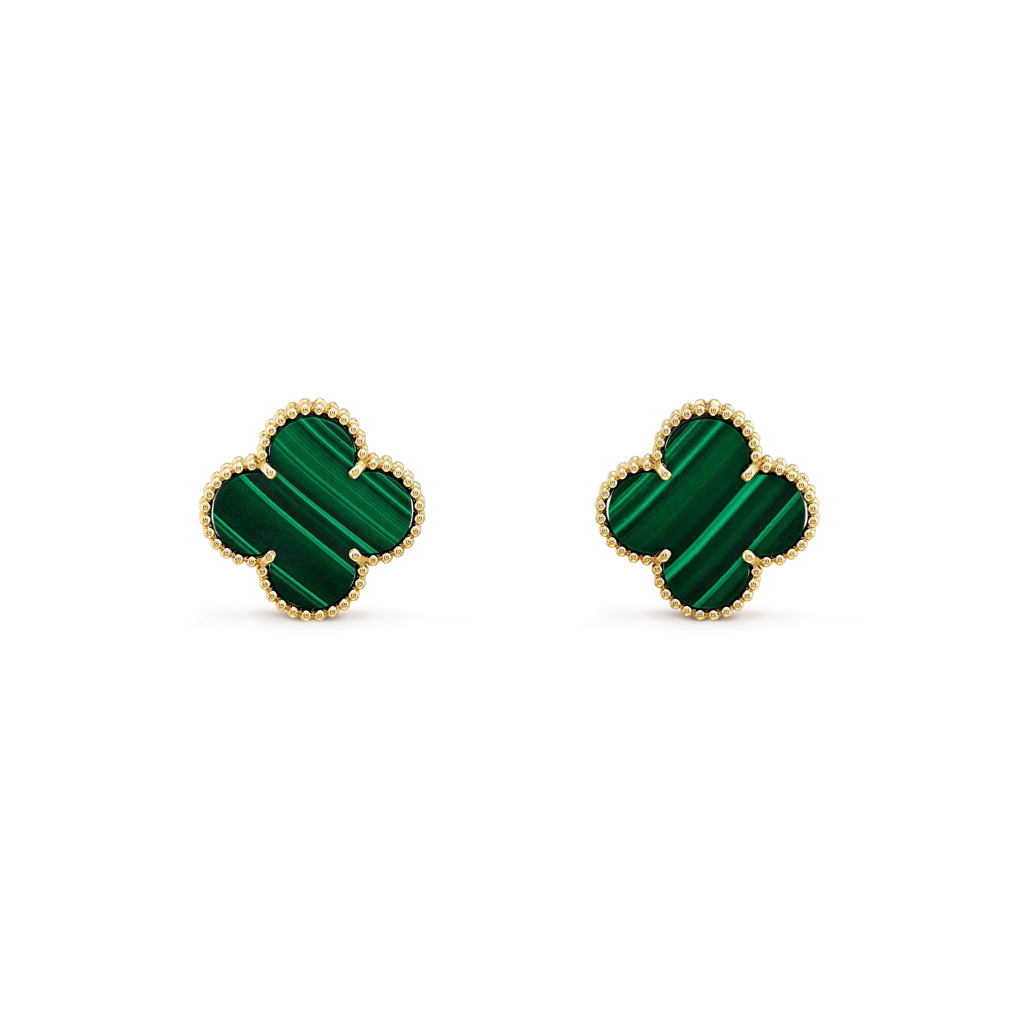 [LUXE]CLOVER MINI 9.5MM MALACHITE  EARRINGS
