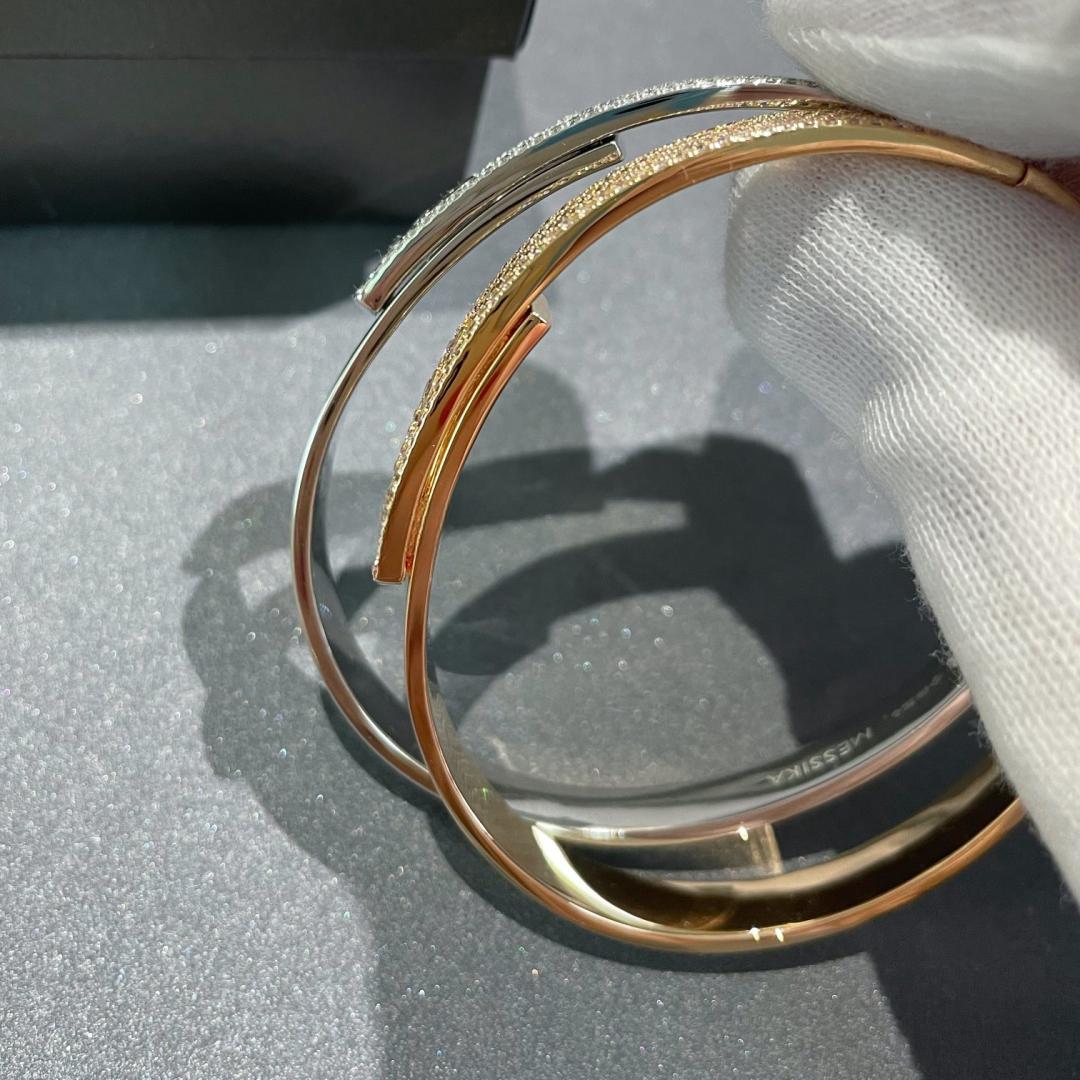 [LUXE]Move Noa Rose Gold Pavé Diamond Bangle Bracelet
