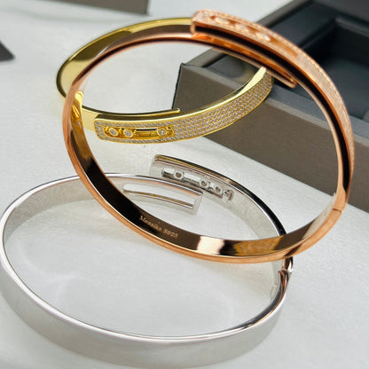 [LUXE]Move Noa Rose Gold Pavé Diamond Bangle Bracelet