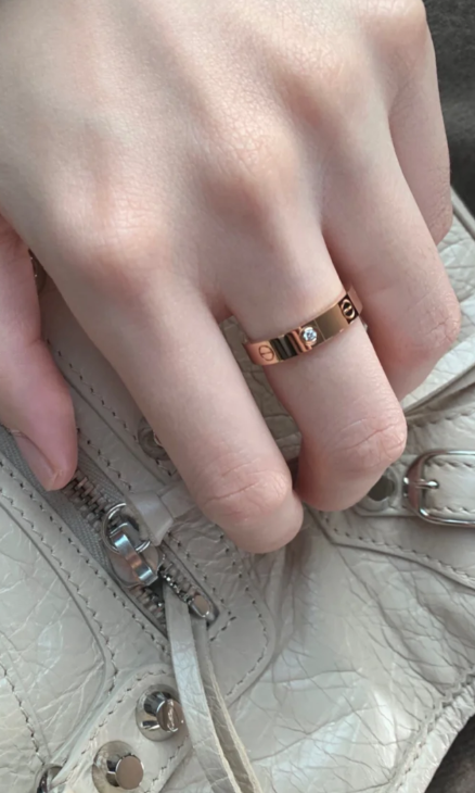 [LUXE]LOVE RING 4MM 1 DIAMOND