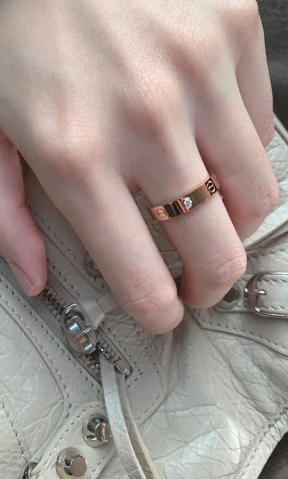 [LUXE]LOVE RING 4MM 1 DIAMOND