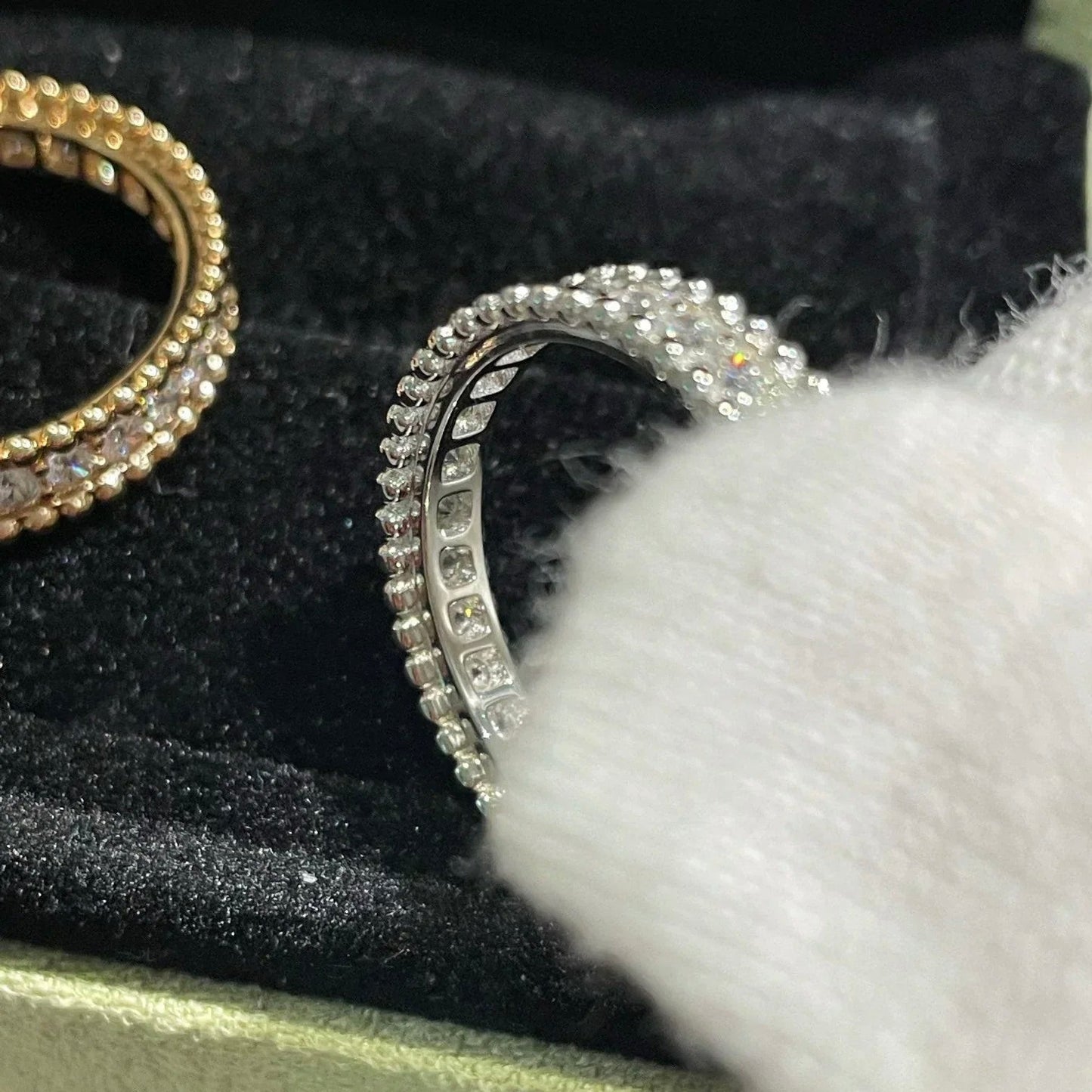 [LUXE]PERLEE DIAMOND SILVER RING