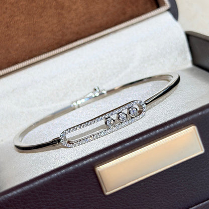 [LUXE]Move Pavé Diamond Bangle Bracelet M