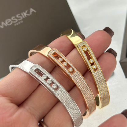 [LUXE]Move Noa Rose Gold Pavé Diamond Bangle Bracelet