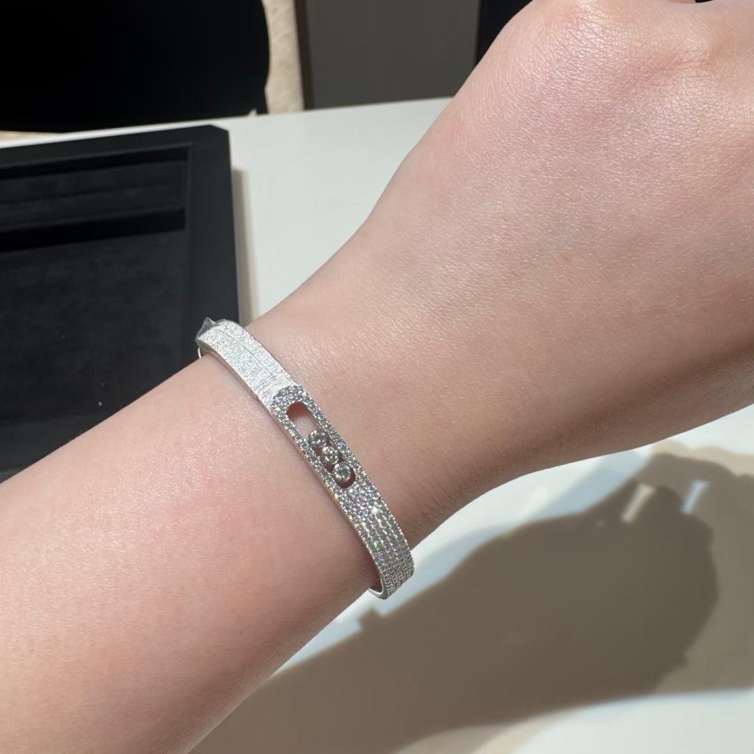 [LUXE]Move Noa Ciselé half pavé bangle