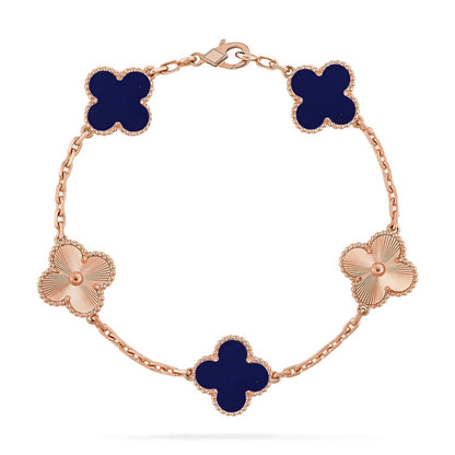[LUXE]CLOVER 5 MOTIF LAPIS LAZULI BRACELET COLLECTION