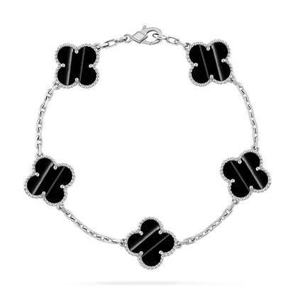 [LUXE] CLOVER 5 MOTIF PULSAR STONE BRACELET COLLECTION