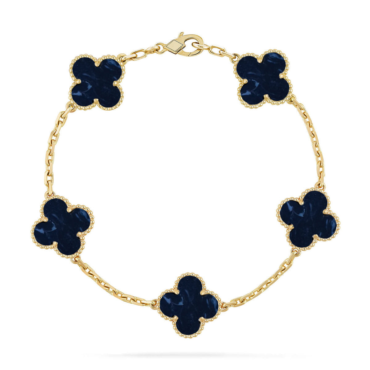 [LUXE]CLOVER 5 MOTIF PIETERSITE BRACELET COLLECTION