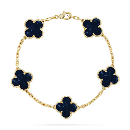 [LUXE]CLOVER 5 MOTIF PIETERSITE BRACELET COLLECTION