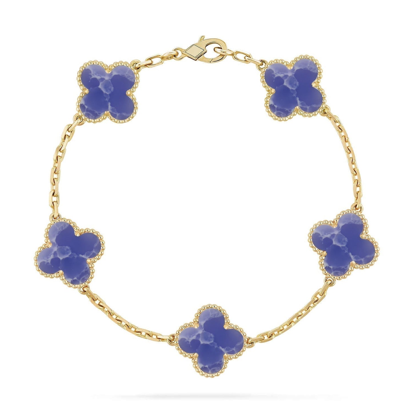 [LUXE]CLOVER 5 MOTIF BLUE VEINS BRACELET COLLECTION