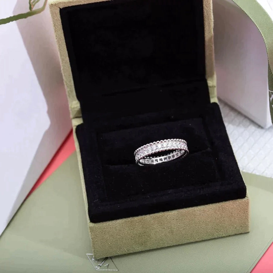 [LUXE]PERLEE DIAMOND SILVER RING