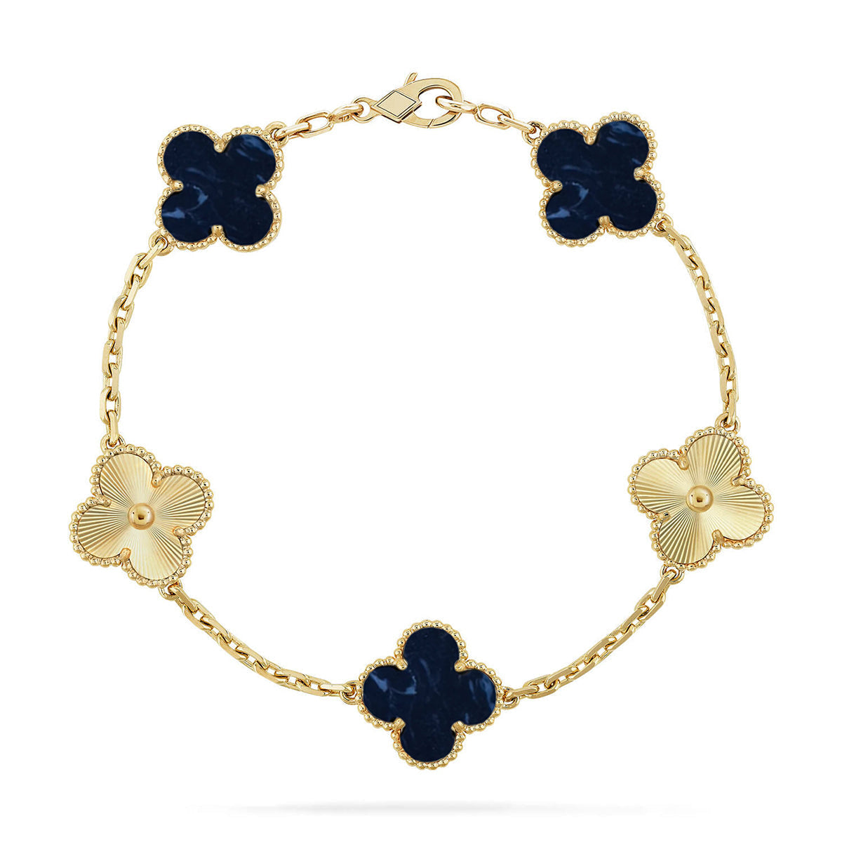 [LUXE]CLOVER 5 MOTIF PIETERSITE BRACELET COLLECTION