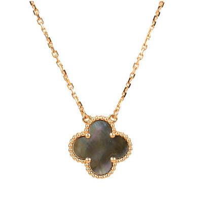 [LUXE]CLOVER 15MM  GRAY MOTHER OF PEARL NECKLACE