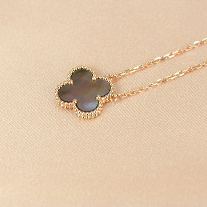 [LUXE]CLOVER 15MM  GRAY MOTHER OF PEARL NECKLACE