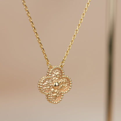 [LUXE]CLOVER 15MM  BRONZING NECKLACE