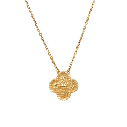 [LUXE]CLOVER 15MM  BRONZING NECKLACE