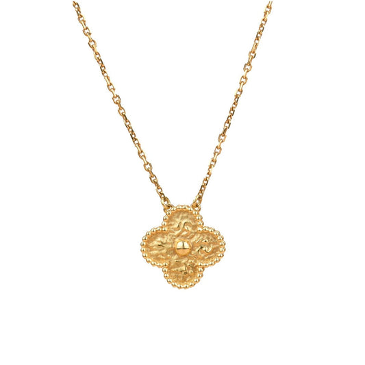 [LUXE]CLOVER 15MM  BRONZING NECKLACE