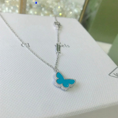 [LUXE]BUTTERFLY TURQUOISE BUTTERFLY BRACELET SILVER