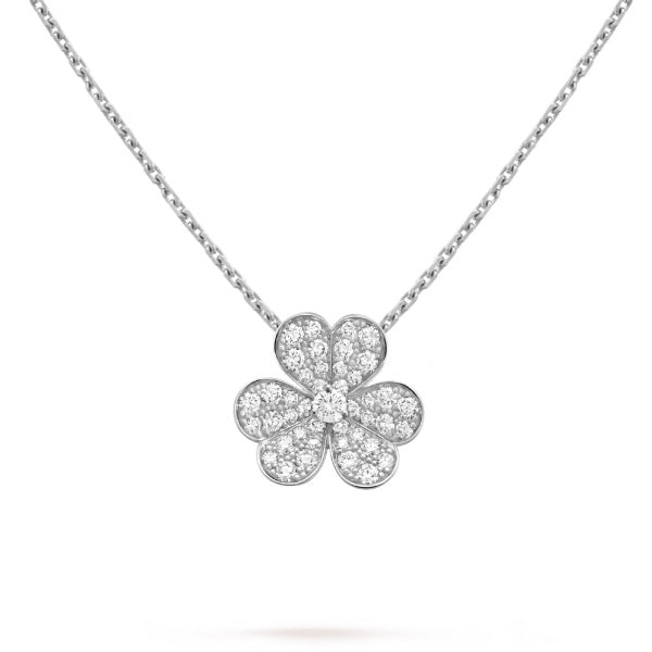 [LUXE]CLOVER DIAMOND NECKLACE SILVER