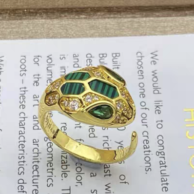 [LUXE]BRAND NEW ASSORTED SNAKE HEAD MALACHITE RINGS