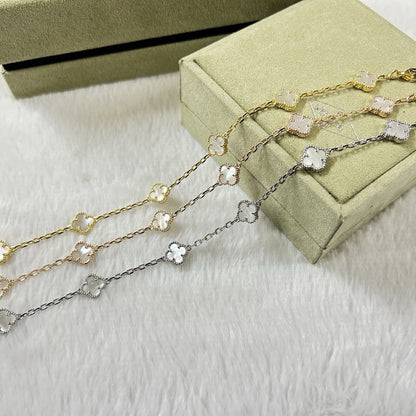 [LUXE]CLOVER 6 MOTIF WHITE MOP BRACELET