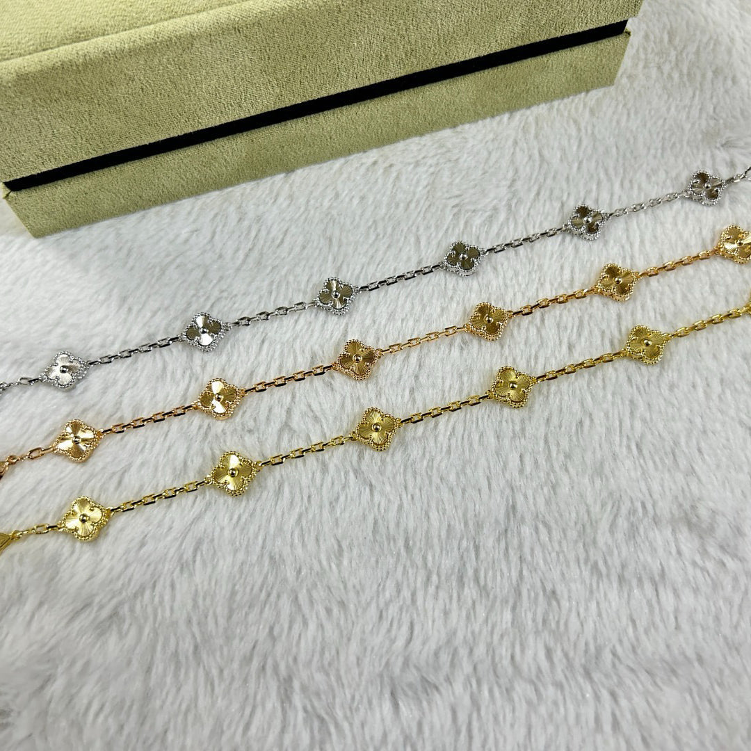 [LUXE]CLOVER 6 MOTIF DIAMOND BRACELET