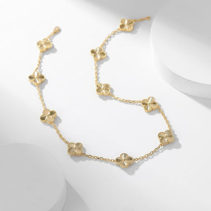 [LUXE]CLOVER 10 MOTIFS LASER NECKLACE