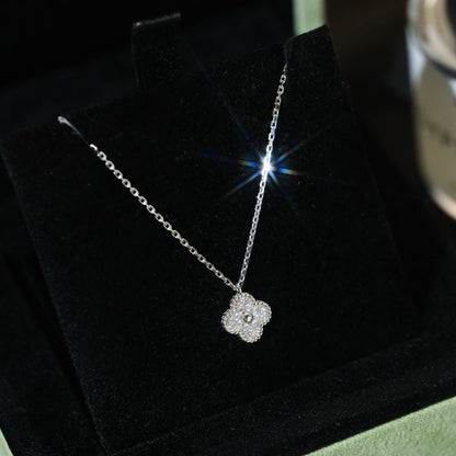 [LUXE]CLOVER MINI 9.5MM PENDANT DIAMOND NECKLACE