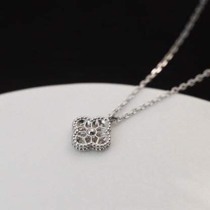 [LUXE]CLOVER MINI 9.5MM PENDANT DIAMOND NECKLACE