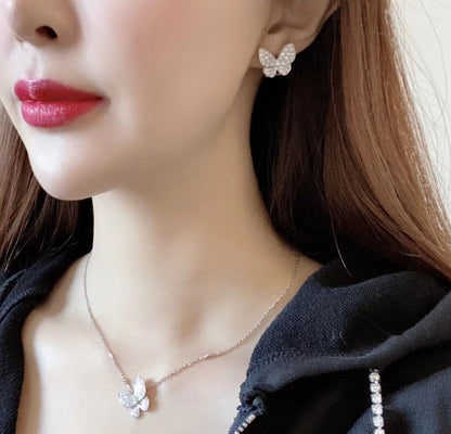 [LUXE]BUTTERFLY ALL DIAMOND EARRINGS