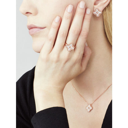[LUXE]CLOVER 15MM DIAMOND SINGLE FLOWER NECKLACE