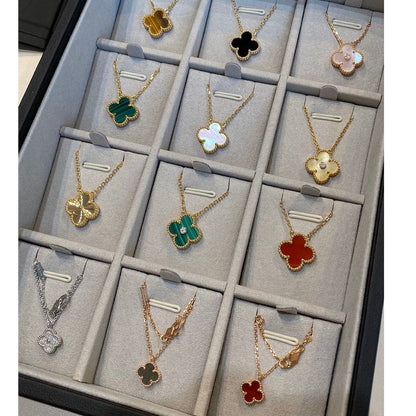 [LUXE]CLOVER 15MM LASER NECKLACE