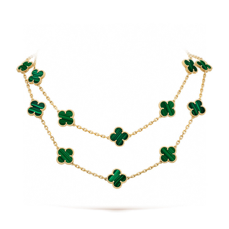 [LUXE]CLOVER 20 MOTIFS MALACHITE GOLD