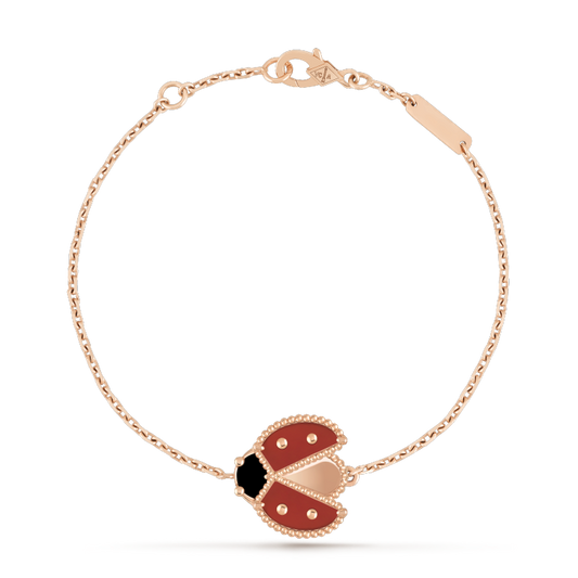 [LUXE]LUCKY SPRING 1 MOTIF PINK GOLD BRACELET