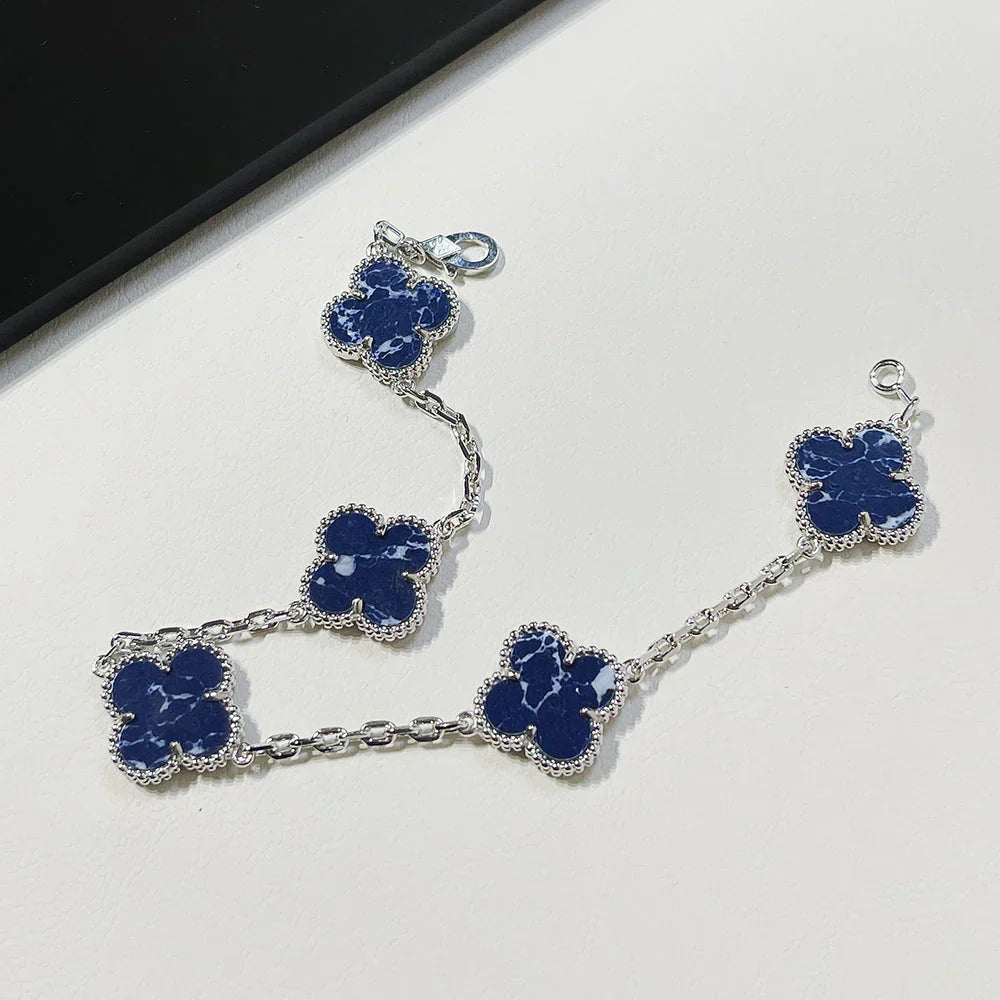 [LUXE]CLOVER 5 MOTIF PIETERSITE BRACELET COLLECTION