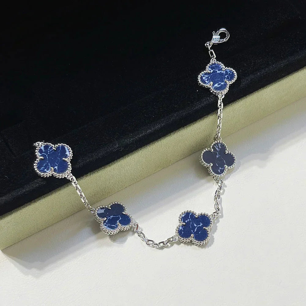 [LUXE]CLOVER 5 MOTIF PIETERSITE BRACELET COLLECTION